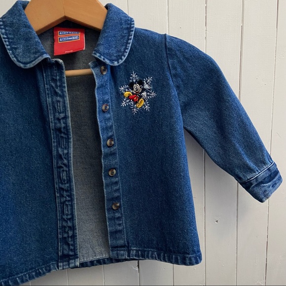 Vintage kids Mickey Mouse jean shirt - Picture 2 of 7